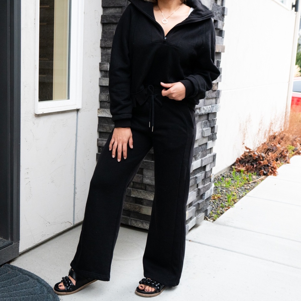 Hannah Two Piece Comfy Set - Black